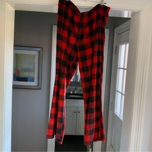Plaid Red and Black Men's Pants